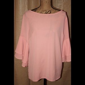 Tiered bell sleeve blouse